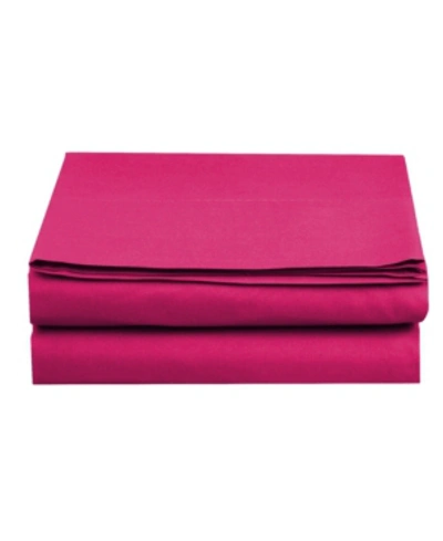 Shop Elegant Comfort Silky Soft Flat Sheet, Full In Pink