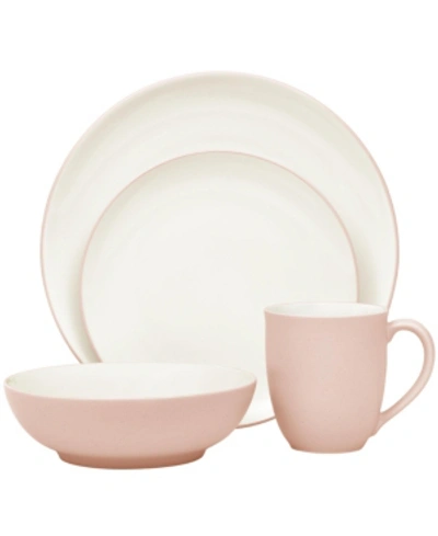 Noritake Colorwave Coupe 4 Piece Place Setting In Pink