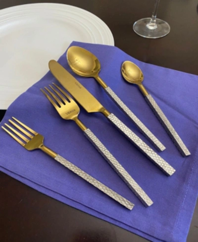 Shop Vibhsa 20 Piece Flatware Set, Service For 4 In Gold-tone