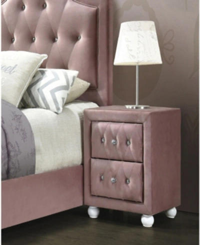 Shop Acme Furniture Reggie Nightstand In Pink