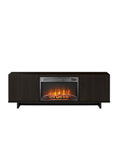 Shop A Design Studio Fleur Tv Stand With Fireplace For Tvs Up To 60" In Brown