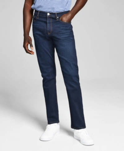 Shop And Now This Men's Slim-fit Stretch Jeans In Dark Blue Wash