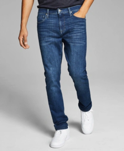 Shop And Now This Men's Skinny-fit Stretch Jeans In Medium Blue Wash