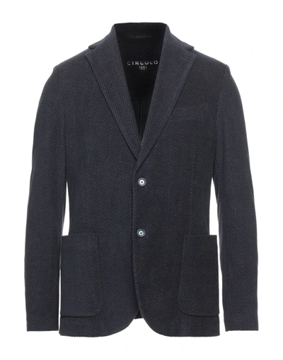 Shop Circolo 1901 Suit Jackets In Dark Blue