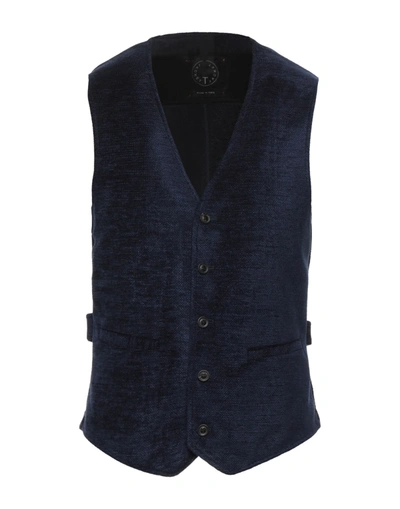 Shop T-jacket By Tonello Vests In Dark Blue
