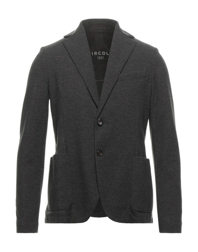Shop Circolo 1901 Suit Jackets In Dark Brown