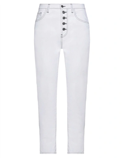 Shop Pinko Uniqueness Woman Jeans White Size 28 Cotton, Elastane