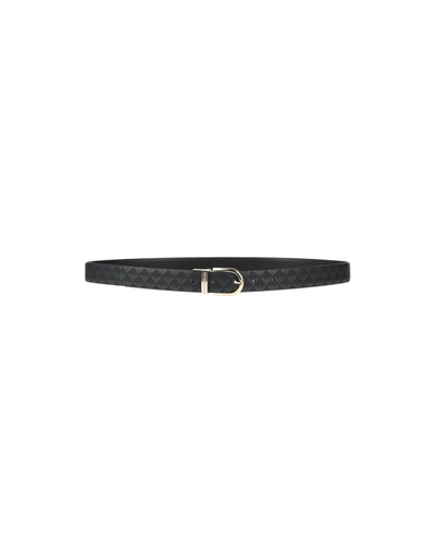 Shop Emporio Armani Woman Belt Black Size 32 Polyester, Pvc - Polyvinyl Chloride