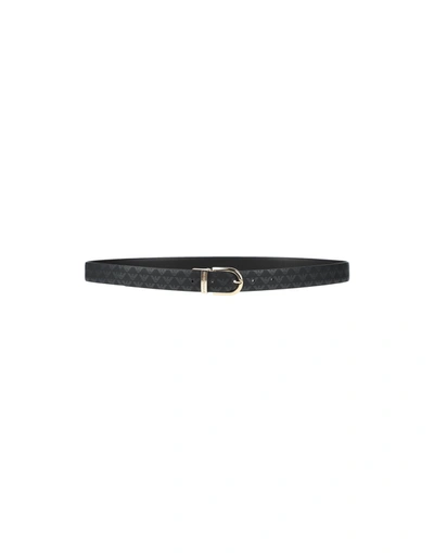 Emporio Armani Woman Belt Black Size 28 Polyester, Pvc - Polyvinyl Chloride In Black