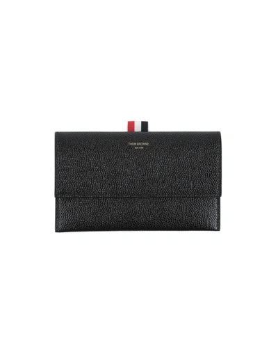 Shop Thom Browne Woman Document Holder Black Size - Leather