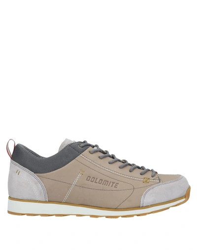 Shop Dolomite Man Sneakers Dove Grey Size 8 Soft Leather, Textile Fibers
