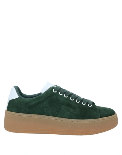 Shop Maison Margiela Man Sneakers Dark Green Size 13 Soft Leather