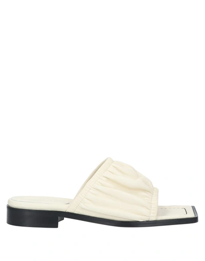Shop Wandler Woman Sandals Ivory Size 8 Lambskin In White