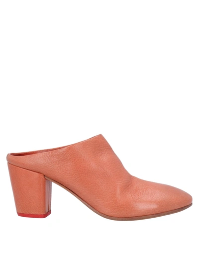 Shop Marsèll Woman Mules & Clogs Salmon Pink Size 8 Soft Leather