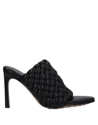 Shop Bottega Veneta Woman Sandals Black Size 8 Leather