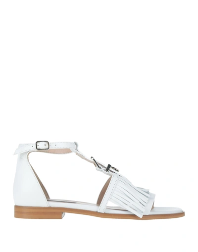 Shop Patrizia Pepe Woman Sandals White Size 5 Soft Leather