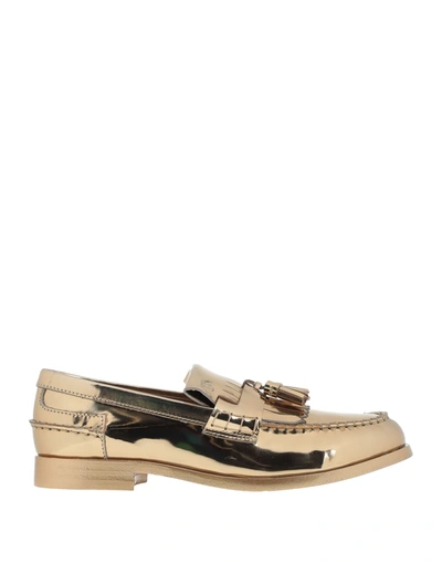 Shop Tod's Man Loafers Gold Size 7 Soft Leather