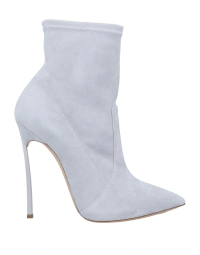 Shop Casadei Ankle Boots In Light Grey