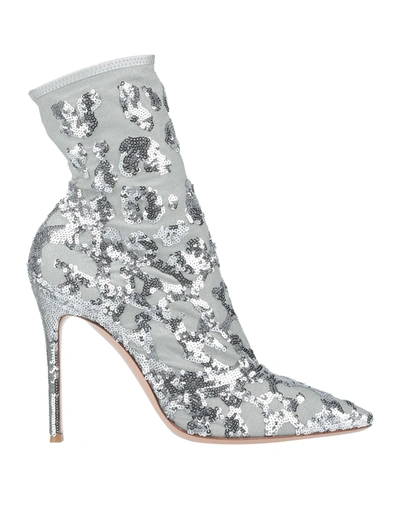 Shop Alberta Ferretti Ankle Boots In Light Grey