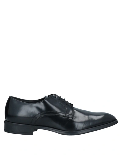 Shop Angelo Pallotta Man Lace-up Shoes Black Size 8 Soft Leather