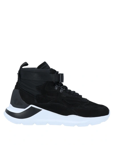 Shop Date D. A.t. E. Man Sneakers Black Size 12 Soft Leather, Textile Fibers
