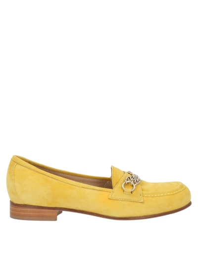 Shop Moreschi Woman Loafers Yellow Size 5.5 Soft Leather
