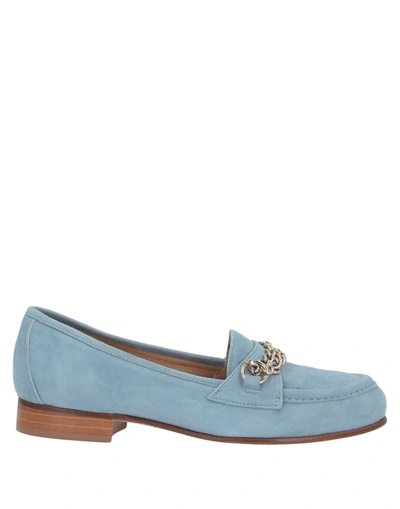 Shop Moreschi Loafers In Pastel Blue