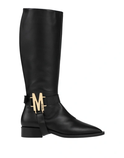 Shop Moschino Woman Boot Black Size 8 Calfskin
