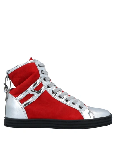 Shop Hogan Rebel Woman Sneakers Red Size 6.5 Soft Leather