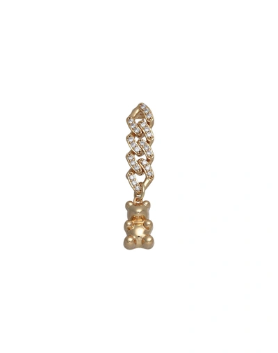 Shop Crystal Haze Nostalgia Earring Woman Single Earring Gold Size - Brass, 18kt Gold-plated, Resin, Cubi