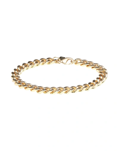 Shop Crystal Haze Plain Jain Bracelet Woman Bracelet Gold Size - Brass, 18kt Gold-plated