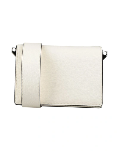 Shop Valextra Woman Cross-body Bag Ivory Size - Calfskin In White