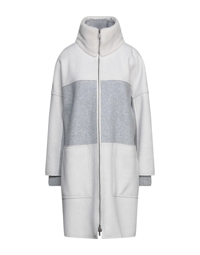 Shop Lorena Antoniazzi Coats In Light Grey