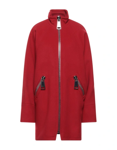 Shop Moschino Coats In Red