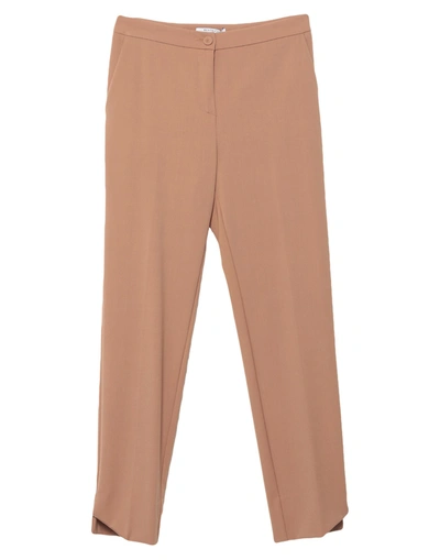 Shop Beatrice B Beatrice .b Woman Pants Camel Size 2 Polyester, Wool, Elastane In Beige