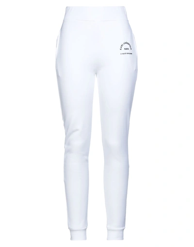 Shop Karl Lagerfeld Pants In White