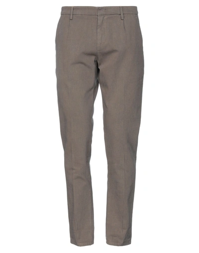 Shop Dondup Man Pants Khaki Size 28 Cotton, Elastane In Beige
