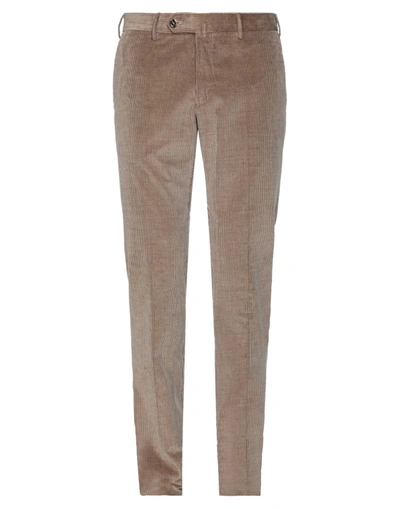 Shop Pt Torino Man Pants Sand Size 40 Cotton, Cashmere In Beige