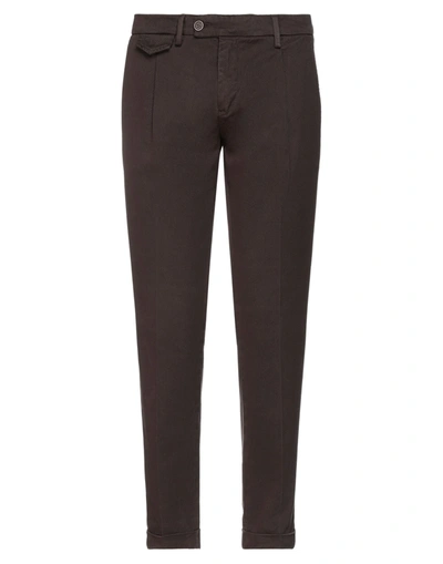 Shop Paltò Man Pants Cocoa Size 40 Cotton, Elastane In Brown