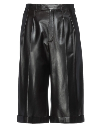 Shop Saint Laurent Cropped Pants In Cocoa