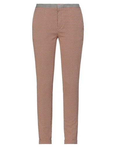 Shop Siviglia White Woman Pants Apricot Size 27 Cotton, Polyester, Elastane In Orange