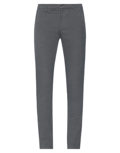 Shop Dondup Man Pants Lead Size 29 Cotton, Elastane In Grey
