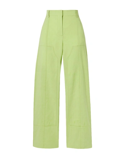Shop Jacquemus Pants In Light Green