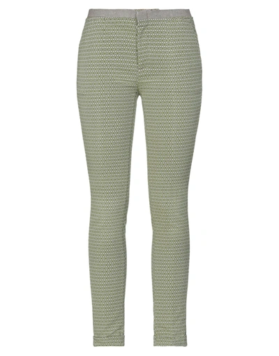 Shop Siviglia White Woman Pants Light Green Size 26 Cotton, Polyester, Elastane
