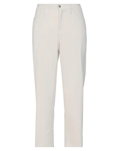 Shop Cambio Woman Pants Ivory Size 12 Cotton, Elastane In White