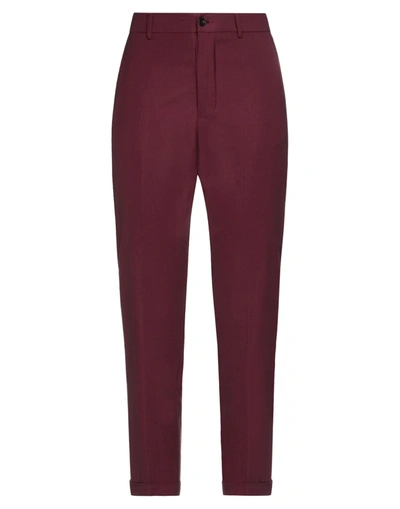 Shop True Nyc Woman Pants Garnet Size 29 Viscose, Virgin Wool, Elastane In Red