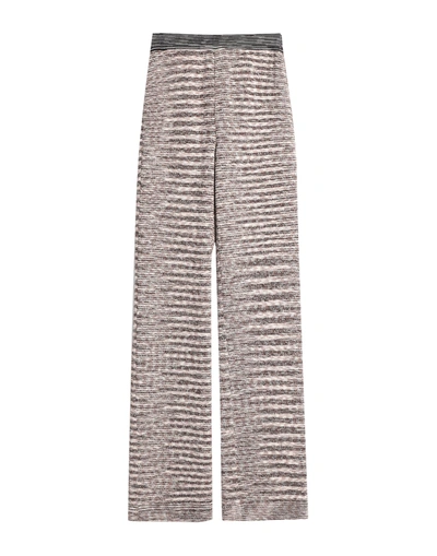 Shop Missoni Woman Pants Brown Size 6 Wool, Viscose, Linen, Polyamide