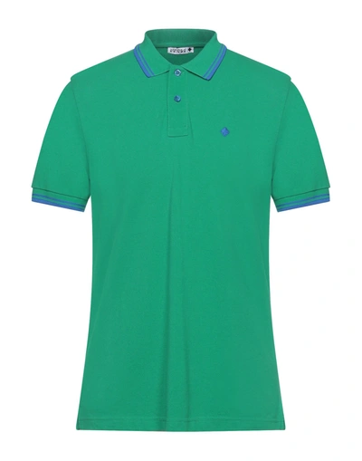 Shop Andrea Fenzi Man Polo Shirt Light Green Size 42 Cotton