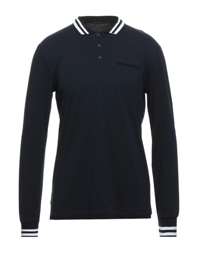 Shop Antony Morato Polo Shirts In Dark Blue