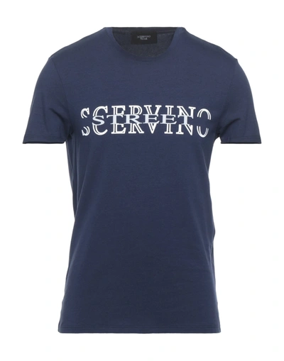 Shop Scervino Street Ermanno Scervino Man T-shirt Midnight Blue Size M Cotton, Elastane